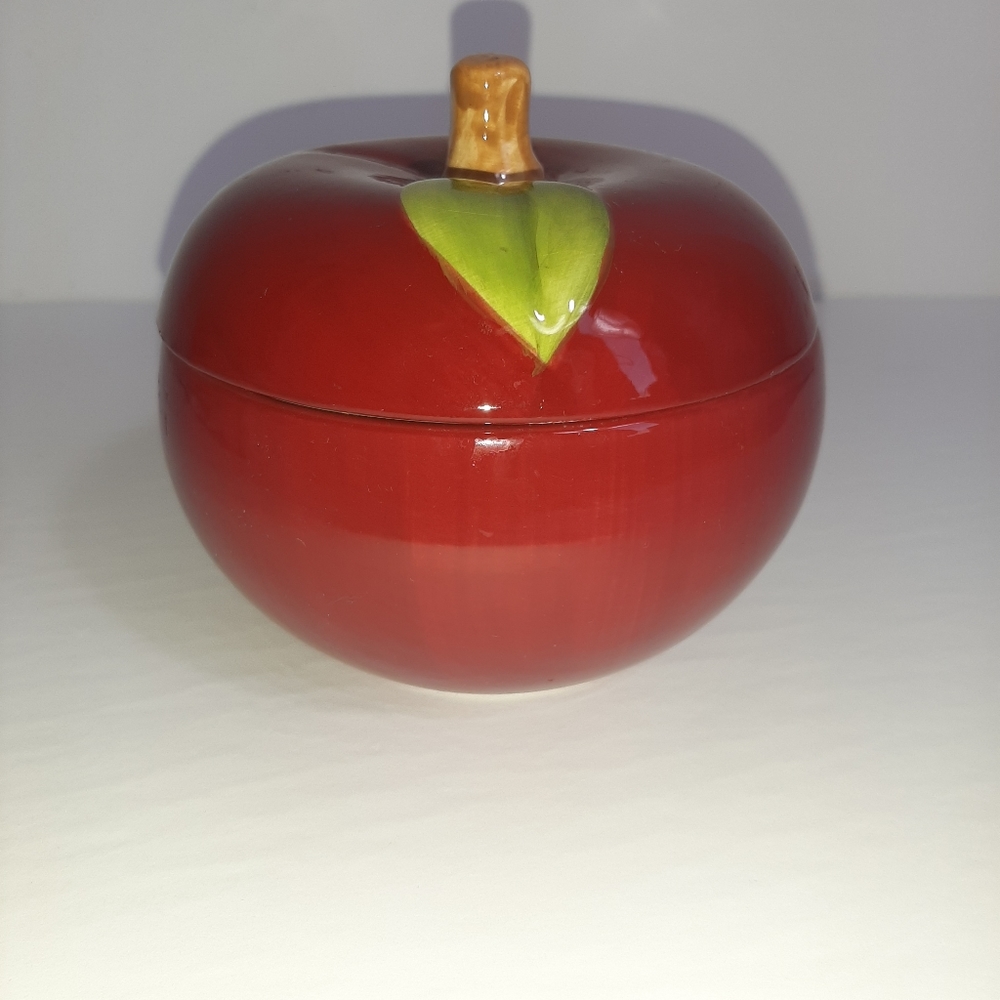 Temptations Apple Ceramic Container